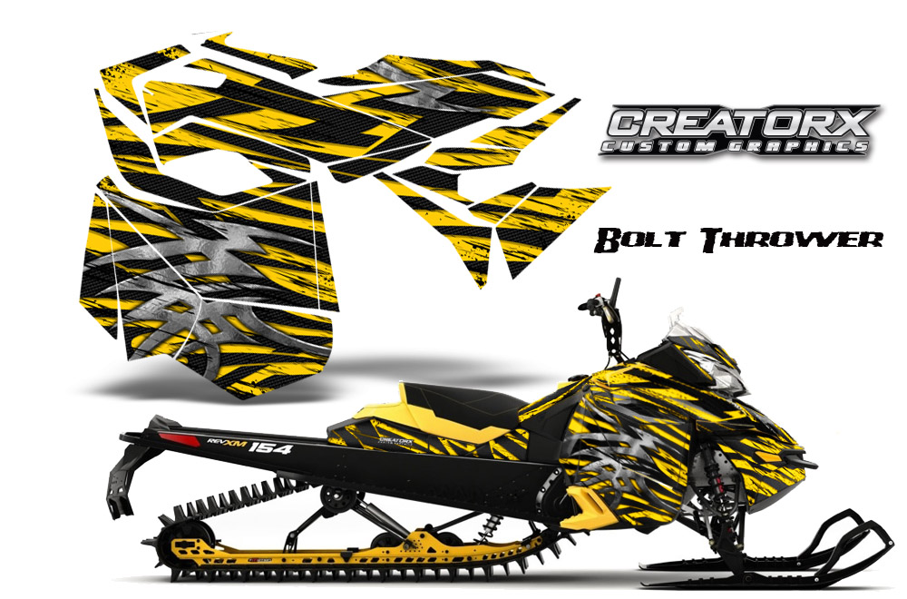 Skidoo Rev XM Graphics Kit Bolt Thrower Yellow YB